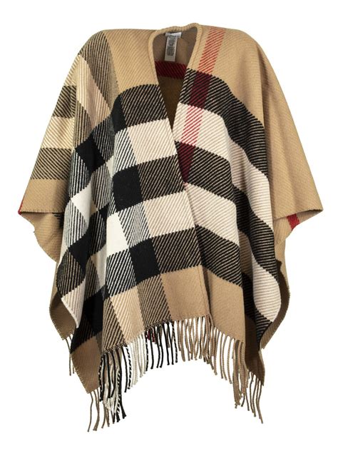 burberry cashmere and wool poncho|Burberry cape.